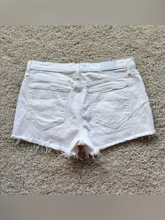Pistola Winston High Rise Cut Off Shorts White Distressed NWT Size 30 - Picture 6 of 8